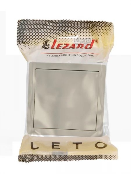 Выключатель 1-кл. ОП LETO крем LEZARD 752-0300-100 ТехноИмпульс