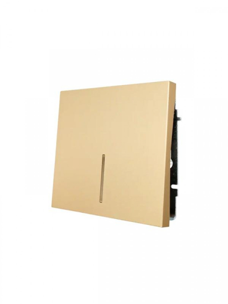 Выключатель 1-кл. с индик. СП ZIMA IP20 10А безвинт. зажим зол. LEZARD 704-3688-111QC ТехноИмпульс