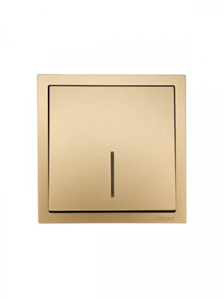 Выключатель 1-кл. с индик. СП ZIMA IP20 10А безвинт. зажим зол. LEZARD 704-3688-111QC ТехноИмпульс