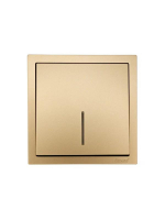 Выключатель 1-кл. с индик. СП ZIMA IP20 10А безвинт. зажим зол. LEZARD 704-3688-111QC ТехноИмпульс