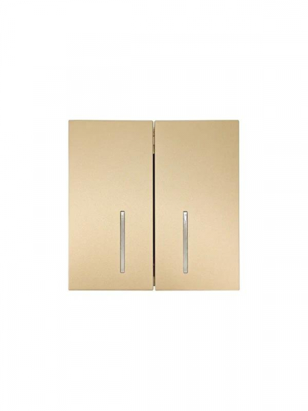 Выключатель 2-кл. с индик. СП ZIMA IP20 10А безвинт. зажим зол. LEZARD 704-3688-112QC ТехноИмпульс