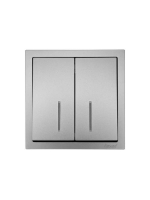 Выключатель 2-кл. с индик. СП ZIMA IP20 10А безвинт. зажим сер. матов. LEZARD 704-7488-112QC ТехноИмпульс