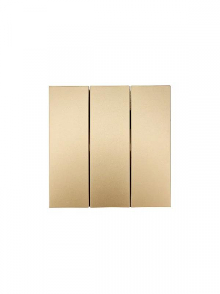 Выключатель 3-кл. СП ZIMA IP20 10А безвинт. зажим зол. LEZARD 704-3688-109QC ТехноИмпульс