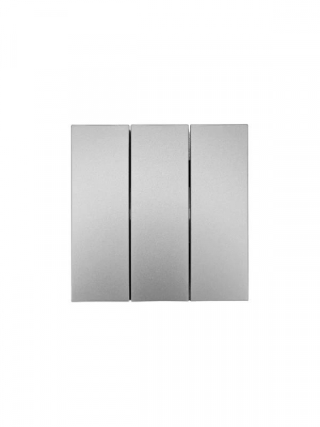 Выключатель 3-кл. СП ZIMA IP20 10А безвинт. зажим сер. матов. LEZARD 704-7488-109QC ТехноИмпульс