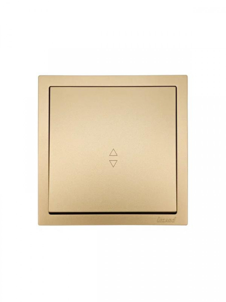 Выключатель проходной 1-кл. СП ZIMA IP20 10А безвинт. зажим зол. LEZARD 704-3688-105QC ТехноИмпульс