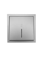 Выключатель проходной 1-кл. с индик. СП ZIMA IP20 10А безвинт. зажим сер. матов. LEZARD 704-7488-114QC ТехноИмпульс