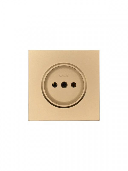 Розетка 1 мест. б/з ПБТ СП ZIMA IP20 16А безвинт. зажим зол. LEZARD 704-3688-121BQC ТехноИмпульс