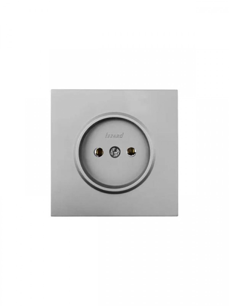 Розетка 1 мест. б/з ПБТ СП ZIMA IP20 16А безвинт. зажим сер. матов. LEZARD 704-7488-121BQC ТехноИмпульс