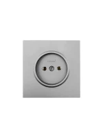 Розетка 1 мест. б/з ПБТ СП ZIMA IP20 16А безвинт. зажим сер. матов. LEZARD 704-7488-121BQC ТехноИмпульс