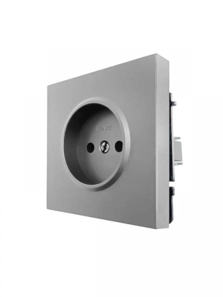 Розетка 1 мест. б/з ПБТ СП ZIMA IP20 16А безвинт. зажим сер. матов. LEZARD 704-7488-121BQC ТехноИмпульс