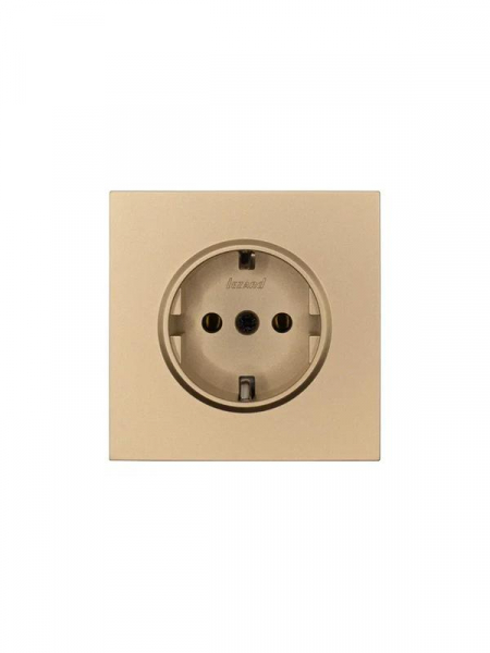 Розетка 1-мест. с/з ПБТ СП ZIMA IP20 10А безвинт. зажим зол. LEZARD 704-3688-122BQC ТехноИмпульс