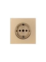 Розетка 1-мест. с/з ПБТ СП ZIMA IP20 10А безвинт. зажим зол. LEZARD 704-3688-122BQC ТехноИмпульс