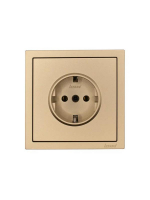 Розетка 1-мест. с/з ПБТ СП ZIMA IP20 10А безвинт. зажим зол. LEZARD 704-3688-122BQC ТехноИмпульс