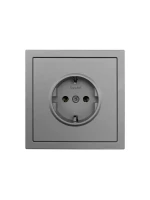 Розетка 1-мест. с/з ПБТ СП ZIMA IP20 16А безвинт. зажим сер. матов. LEZARD 704-7488-122BQC ТехноИмпульс