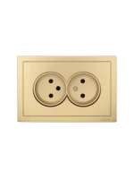 Розетка 2-мест. б/з СП ZIMA IP20 16А ПБТ безвинт. зажим зол. LEZARD 704-3600-128BQC ТехноИмпульс