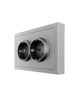 Розетка 2-мест. б/з СП ZIMA IP20 16А ПБТ безвинт. зажим сер. матов. LEZARD 704-7400-128BQC ТехноИмпульс