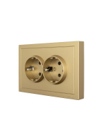 Розетка 2-мест. с/з СП ZIMA IP20 16А ПБТ безвинт. зажим зол. LEZARD 704-3600-127BQC ТехноИмпульс