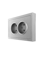 Розетка 2-мест. с/з СП ZIMA IP20 16А ПБТ безвинт. зажим сер. матов. LEZARD 704-7400-127BQC ТехноИмпульс