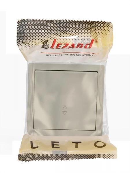 Выключатель проходной 1-кл. ОП LETO крем LEZARD 752-0300-105 ТехноИмпульс