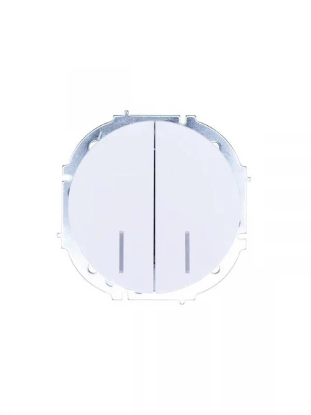 Выключатель 2-кл. СП OSEN 10А IP20 с подсветкой механизм бел. LEZARD 743-0288-112 ТехноИмпульс