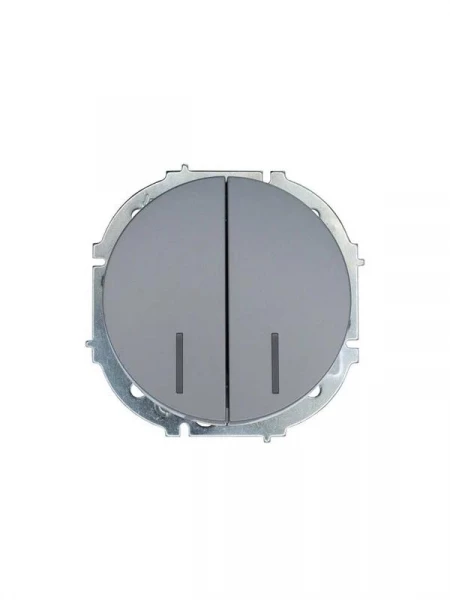 Выключатель 2-кл. СП OSEN 10А IP20 с подсветкой механизм сер. матов. LEZARD 743-7488-112 ТехноИмпульс