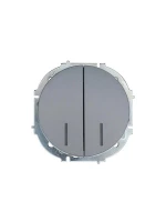 Выключатель 2-кл. СП OSEN 10А IP20 с подсветкой механизм сер. матов. LEZARD 743-7488-112 ТехноИмпульс