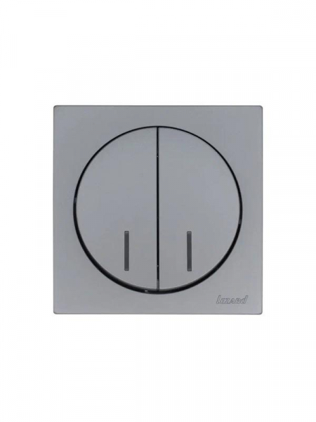 Выключатель 2-кл. СП OSEN 10А IP20 с подсветкой механизм сер. матов. LEZARD 743-7488-112 ТехноИмпульс