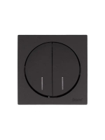 Выключатель 2-кл. СП OSEN 10А IP20 с подсветкой механизм черн. бархат LEZARD 743-4288-112 ТехноИмпульс