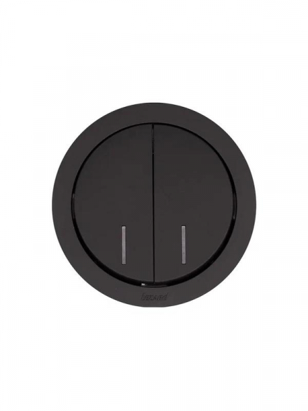 Выключатель 2-кл. СП OSEN 10А IP20 с подсветкой механизм черн. бархат LEZARD 743-4288-112 ТехноИмпульс