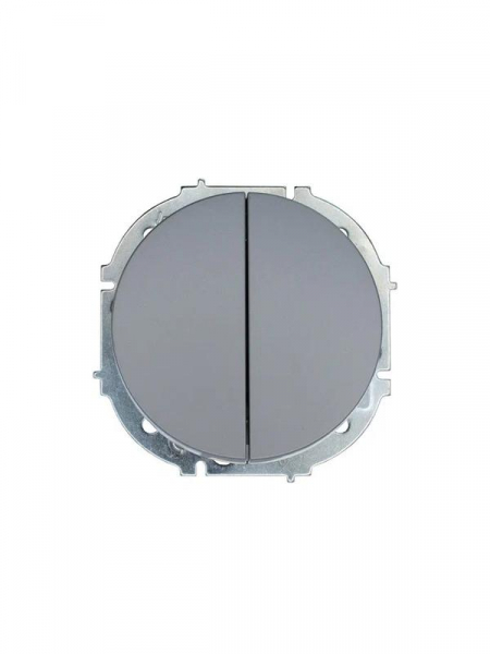 Выключатель 2-кл. СП OSEN 10А IP20 механизм сер. матов. LEZARD 743-7488-101 ТехноИмпульс