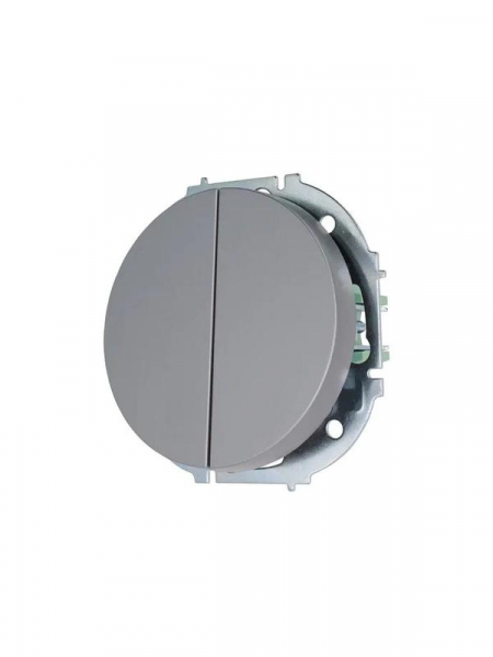 Выключатель 2-кл. СП OSEN 10А IP20 механизм сер. матов. LEZARD 743-7488-101 ТехноИмпульс