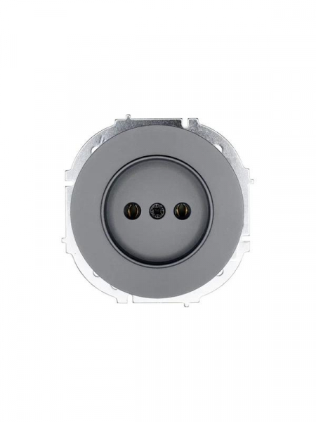 Розетка 1-м СП OSEN без заземл. ПБТ механизм сер. матов. LEZARD 743-7488-121B ТехноИмпульс