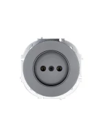 Розетка 1-м СП OSEN без заземл. ПБТ механизм сер. матов. LEZARD 743-7488-121B ТехноИмпульс