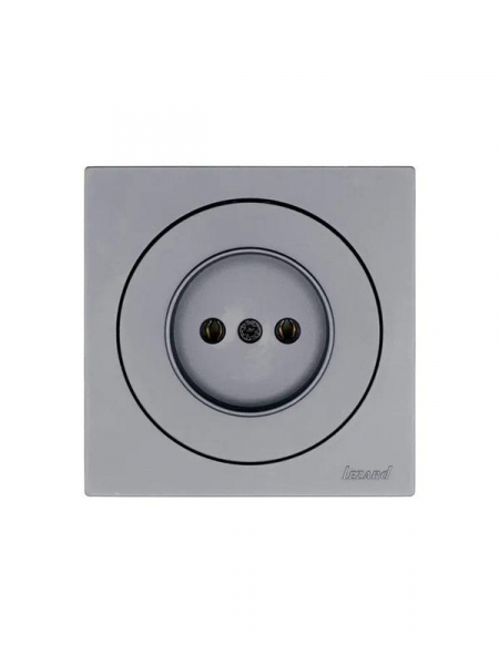 Розетка 1-м СП OSEN без заземл. ПБТ механизм сер. матов. LEZARD 743-7488-121B ТехноИмпульс