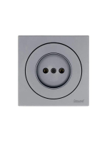 Розетка 1-м СП OSEN без заземл. ПБТ механизм сер. матов. LEZARD 743-7488-121B ТехноИмпульс