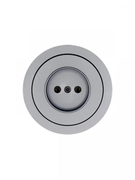 Розетка 1-м СП OSEN без заземл. ПБТ механизм сер. матов. LEZARD 743-7488-121B ТехноИмпульс