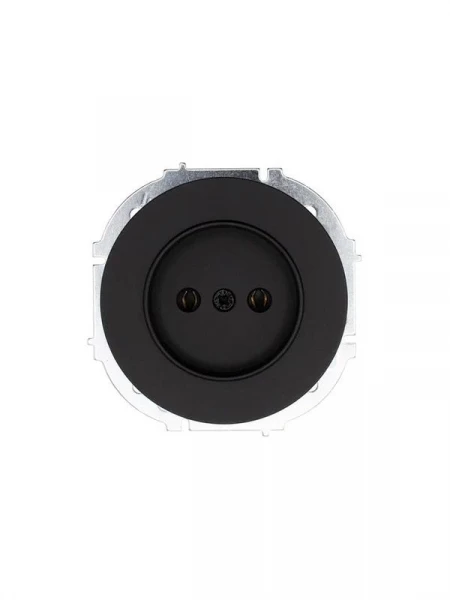 Розетка 1-м СП OSEN без заземл. ПБТ механизм черн. бархат LEZARD 743-4288-121B ТехноИмпульс
