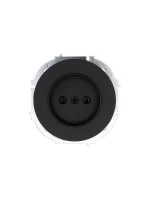 Розетка 1-м СП OSEN без заземл. ПБТ механизм черн. бархат LEZARD 743-4288-121B ТехноИмпульс