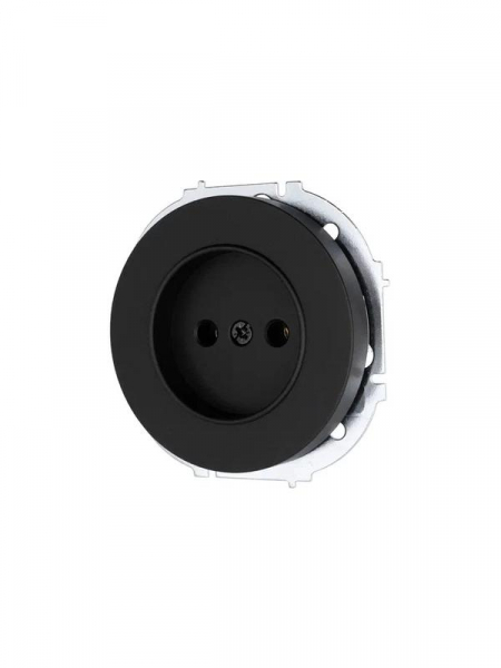 Розетка 1-м СП OSEN без заземл. ПБТ механизм черн. бархат LEZARD 743-4288-121B ТехноИмпульс