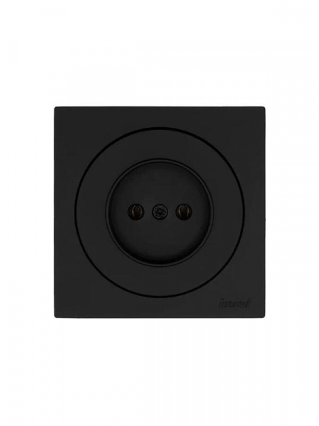 Розетка 1-м СП OSEN без заземл. ПБТ механизм черн. бархат LEZARD 743-4288-121B ТехноИмпульс