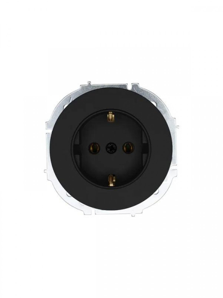 Розетка 1-м OSEN IP20 16А с заземл. ПБТ механизм черн. бархат LEZARD 743-4288-122B ТехноИмпульс