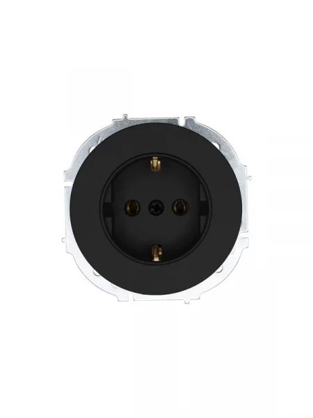 Розетка 1-м OSEN IP20 16А с заземл. ПБТ механизм черн. бархат LEZARD 743-4288-122B ТехноИмпульс