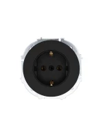 Розетка 1-м OSEN IP20 16А с заземл. ПБТ механизм черн. бархат LEZARD 743-4288-122B ТехноИмпульс