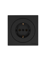 Розетка 1-м OSEN IP20 16А с заземл. ПБТ механизм черн. бархат LEZARD 743-4288-122B ТехноИмпульс