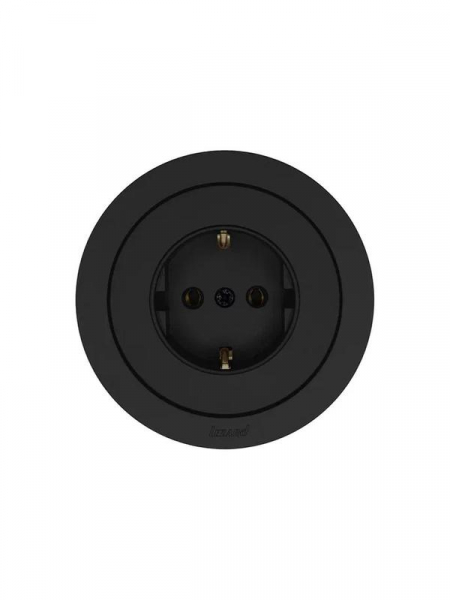 Розетка 1-м OSEN IP20 16А с заземл. ПБТ механизм черн. бархат LEZARD 743-4288-122B ТехноИмпульс