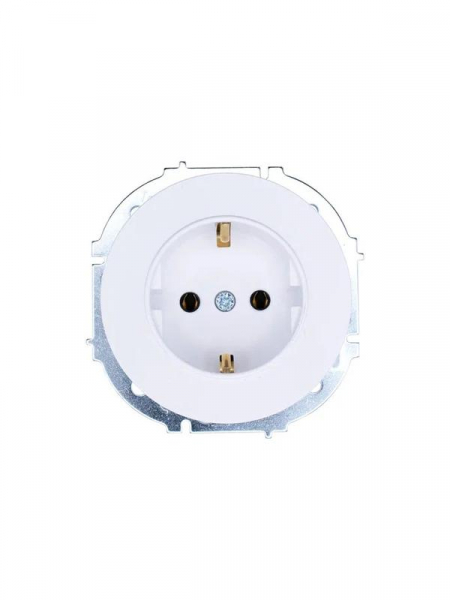 Розетка 1-м OSEN IP20 с заземл. ПБТ бел. LEZARD 743-0288-122B ТехноИмпульс