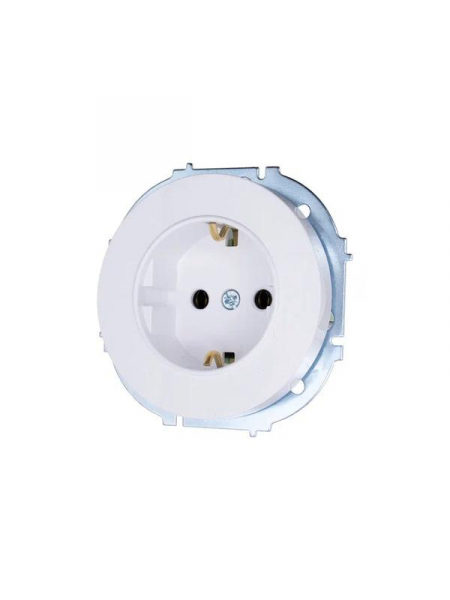 Розетка 1-м OSEN IP20 с заземл. ПБТ бел. LEZARD 743-0288-122B ТехноИмпульс