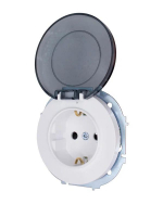 Розетка 1-м СП OSEN с заземл. с крышкой ПБТ бел. LEZARD 743-0288-123B ТехноИмпульс