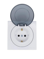 Розетка 1-м СП OSEN с заземл. с крышкой ПБТ бел. LEZARD 743-0288-123B ТехноИмпульс