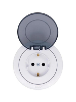 Розетка 1-м СП OSEN с заземл. с крышкой ПБТ бел. LEZARD 743-0288-123B ТехноИмпульс